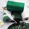 St. Patrick's Day Mesh Ribbon Deco,White Green Dark Green Border Striped Deco Mesh Wire Ribbon Metallic Foil Rolls for DIY St. Patrick's Decorations Wrapping Craft, 4 Rolls(6 inch Wide)
